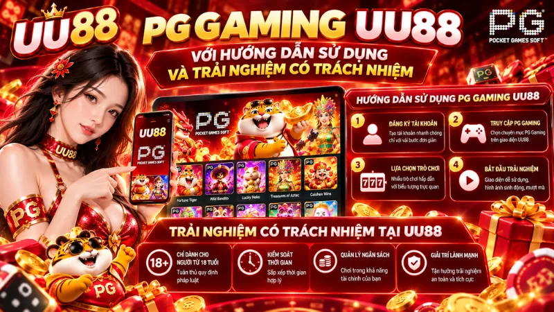 Giao diện PG Gaming UU88 với bố cục slot trực quan và dễ quan sát